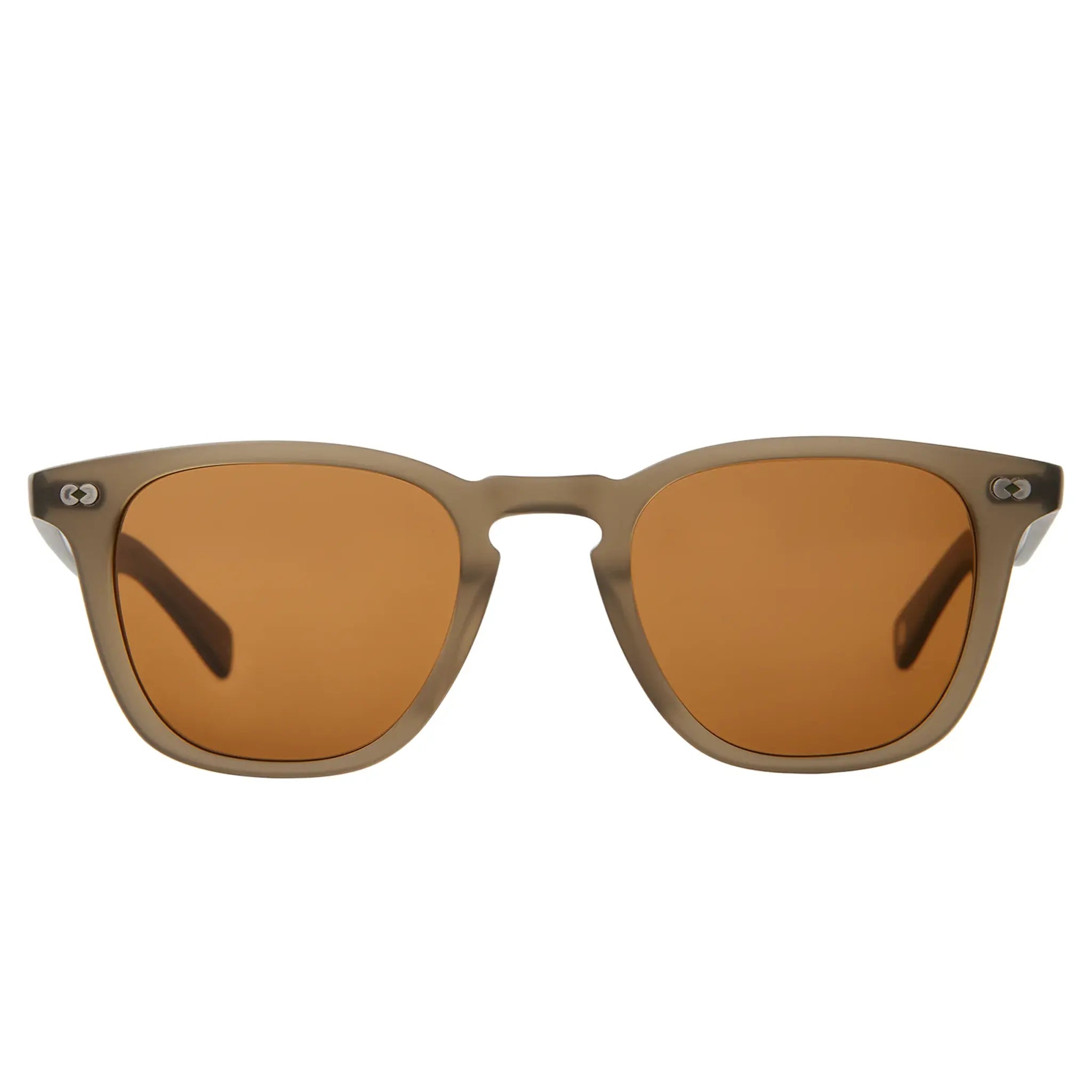 Front View of Garrett Leight Brooks X Forever Classic Matte Olio Sunglasses